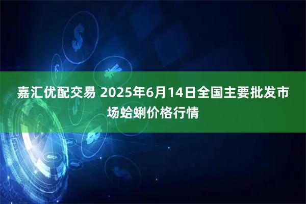 嘉汇优配交易 2025年6月14日全国主要批发市场蛤蜊价格行情