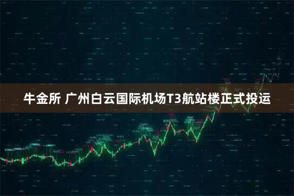 牛金所 广州白云国际机场T3航站楼正式投运